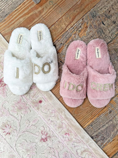 Bride & I Do Crew Wedding Slippers - Perfect Gift for Bachelorette Parties