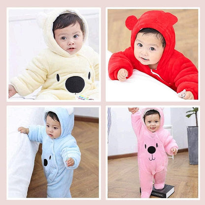 Cozy Baby Newborn Snowsuit - Fleece Hooded Jumpsuit for Infants (Girls & Boys)